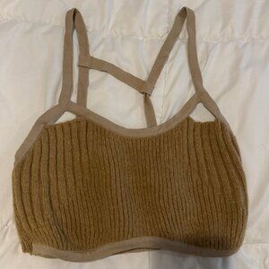 JACQUEMUS Tan Le Papier 'Le Bandeau Bellinu' Bra Size 36